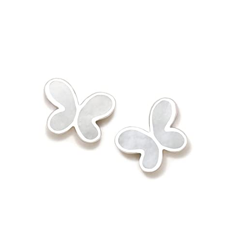 Pendientes Agatha Ruiz de la Prada plata Ley 925m colección ROSCA niña 7mm. mariposa nácar - Modelo: 038ROS