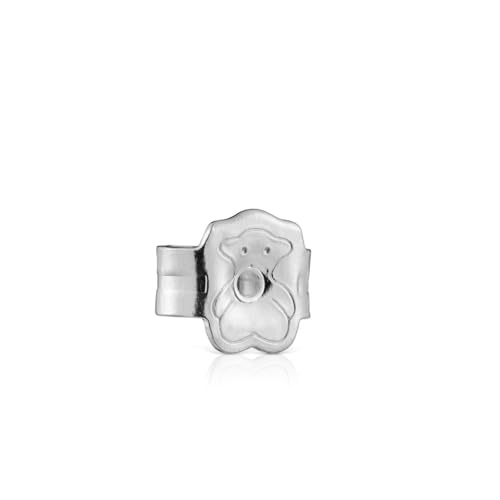 TOUS Tuerca para Pendiente para Mujer de Plata de Primera Ley, Motivo de Oso 5,5 mm, Colección Basics