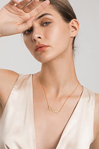 UMAGICBOX Collar de Plata Personalizado con Nombre Alba - Colgante de Acero Inoxidable Grabado a Medida para Mujeres - Regalo para Cumpleaños, Aniversarios, Graduaciones y Día de San Valentín