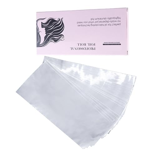 Láminas para el cabello plateadas para blanquear para resaltar láminas de aluminio de color brillante hojas de salón para estilistas