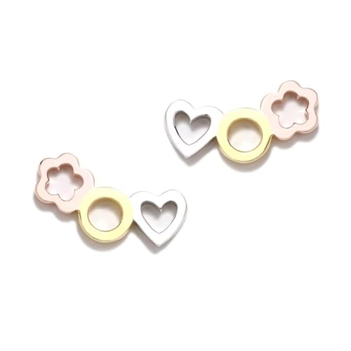 Pendientes Agatha Ruiz de la Prada Plata Ley niña ANITA 16mm. tricolor corazón flor círculo