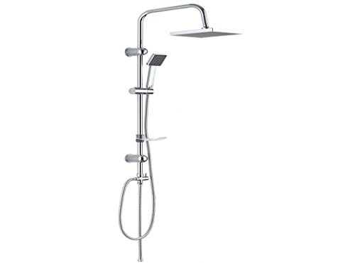DP GRIFERIA Set de Ducha Cuadrado Modelo RY-S002, Lluvia, Plata
