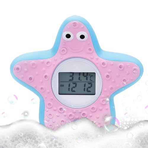 Sensor de temperatura de estrella de mar, monitor de temperatura del agua de dibujos animados - Monitor de agua de estrella de mar | Sensor de temperatura de baño con pantalla digital precisa para bañ