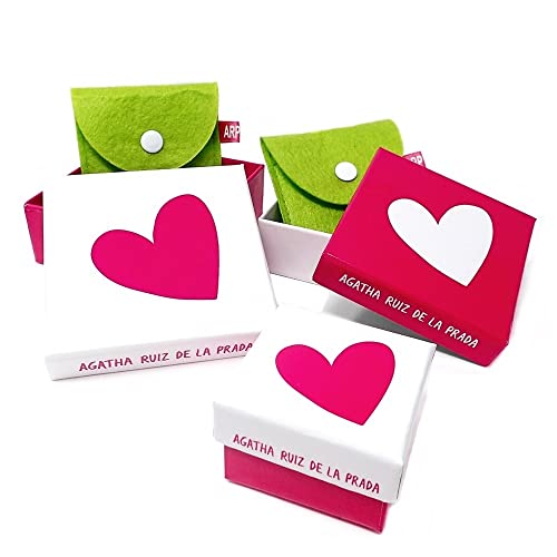Pendientes Agatha Ruiz de la Prada Plata Ley 925m niña AQUA 7mm. forma flor colores pasteles