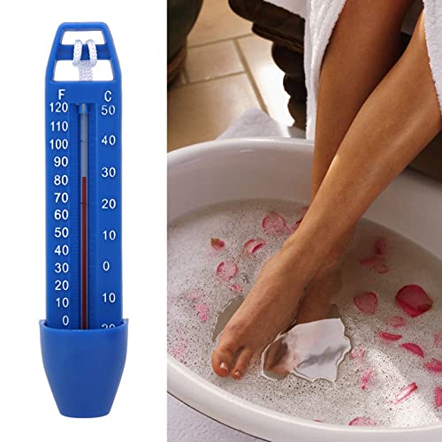 Srliya para Termómetro de Temperatura de Agua de Mar 18×5×4, Termómetro de Piscina, Termómetro de Agua con Cordón, Piscina, Bañera de Hidromasaje